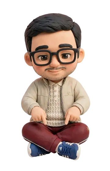 Vinayak avatar pointing down to the contact links