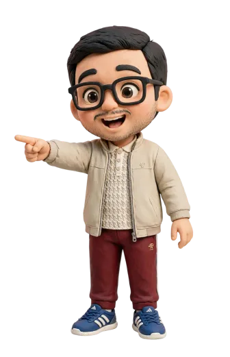 Vinayak avatar pointing at the notes