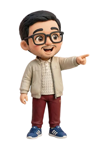 Vinayak avatar pointing at the blog